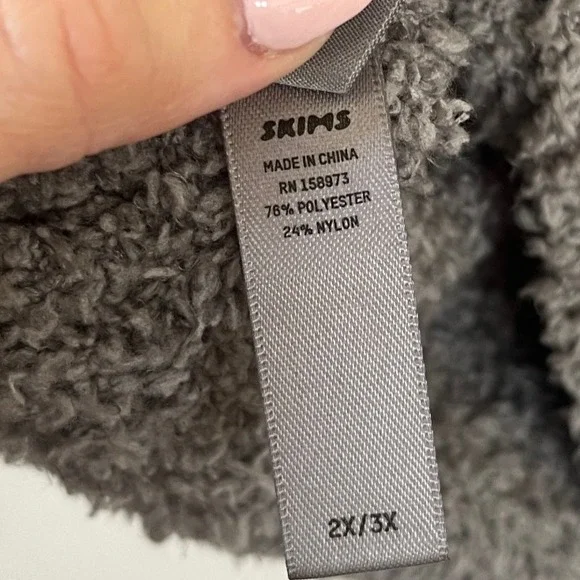 SKIMS Cozy Knit Tank Top Charcoal Grey Sz 2X/3X Lounge Active Cabin Sleep - Picture 4 of 6